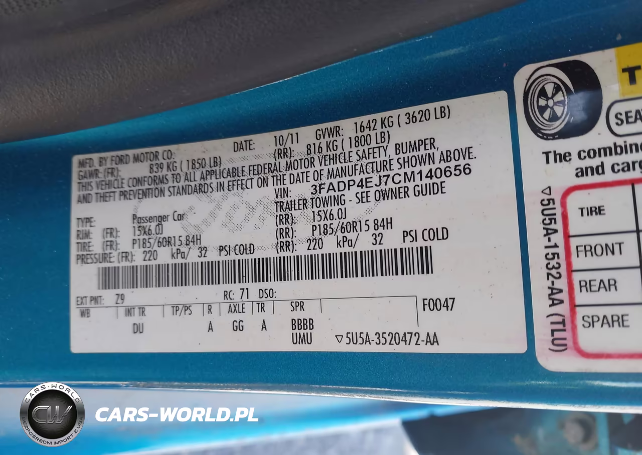 2012 Ford Fiesta Se VIN:3FADP4EJ7CM140656 - 9
