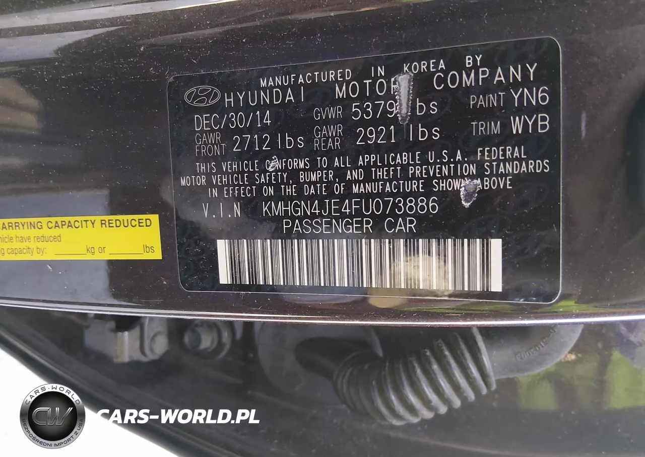 2015 Hyundai Genesis 3.8 VIN:KMHGN4JE4FU073886 - 9