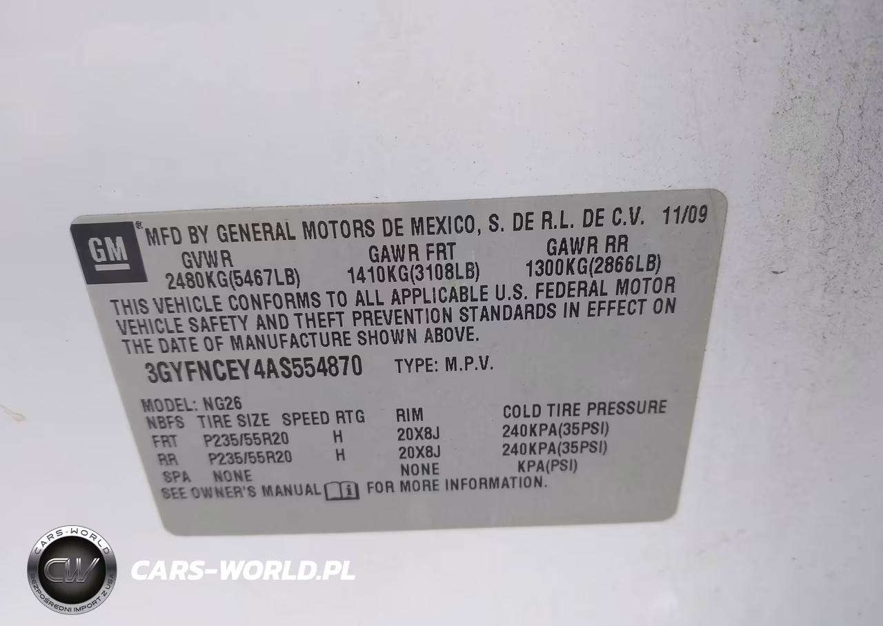 2010 Cadillac Srx Premium Collection VIN:3GYFNCEY4AS554870 - 9