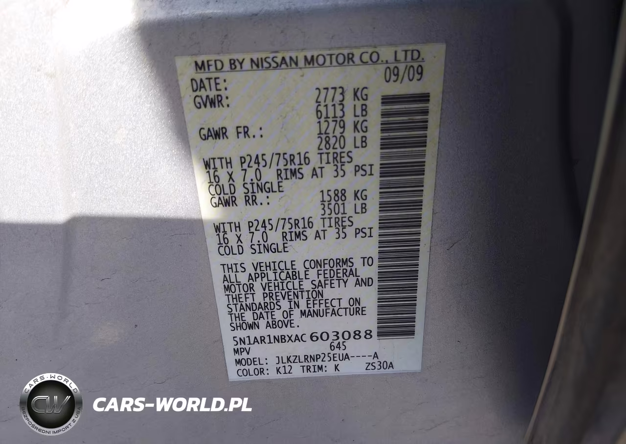 2010 Nissan Pathfinder S VIN:5N1AR1NBXAC603088 - 9