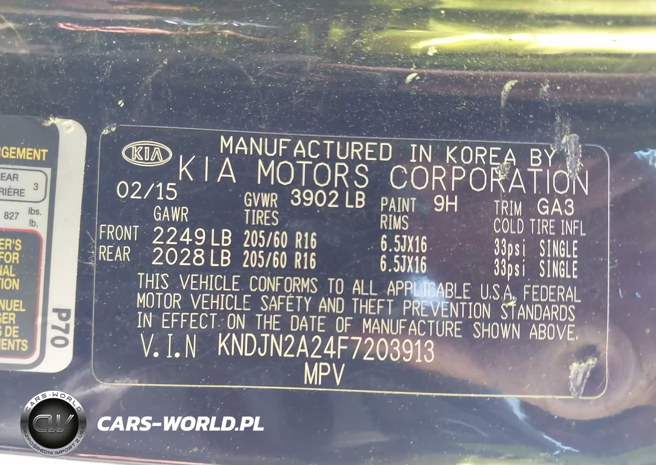 2015 Kia Soul VIN:KNDJN2A24F7203913 - 9