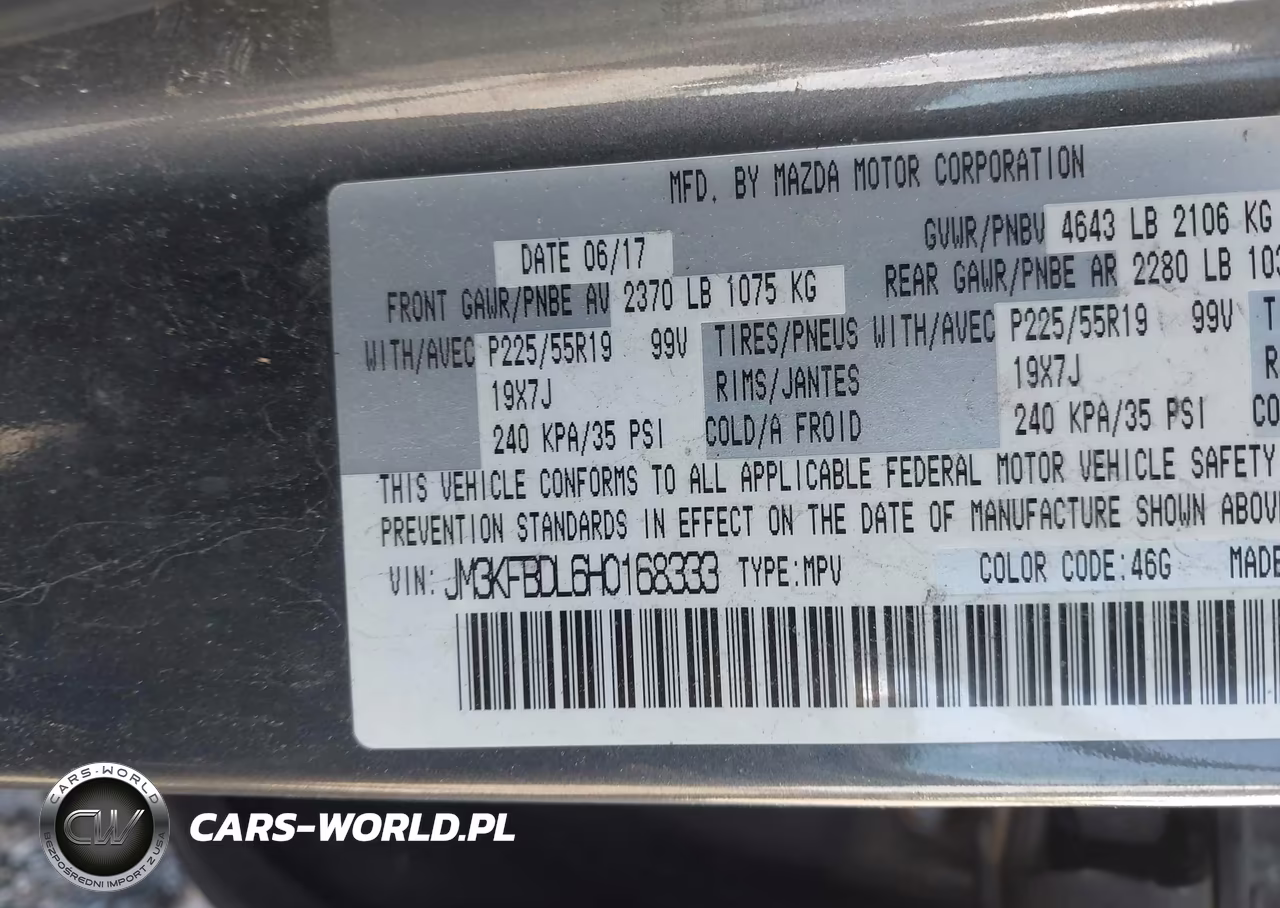 2017 Mazda Cx-5 Grand Touring VIN:JM3KFBDL6H0168333 - 9