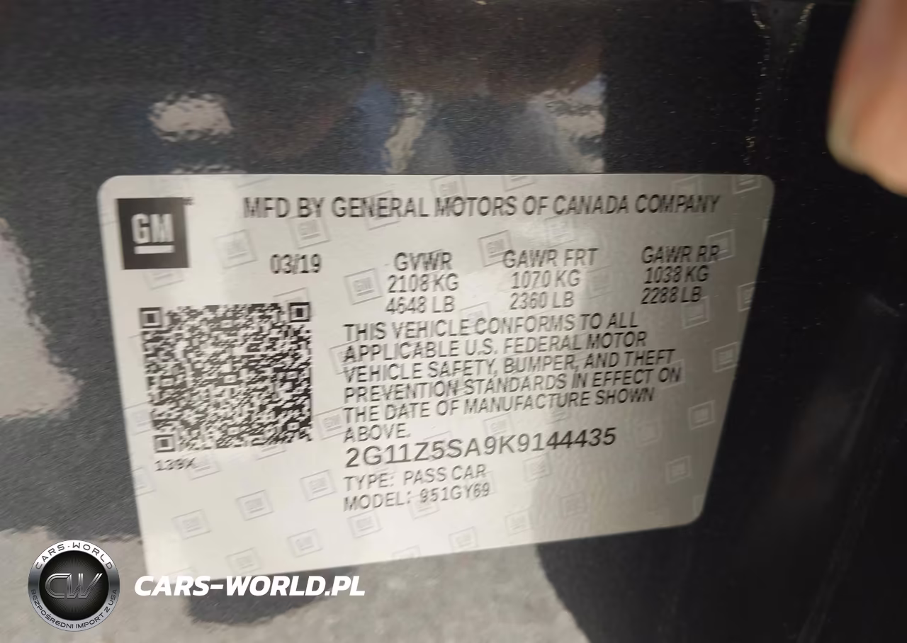 2019 Chevrolet Impala Lt VIN:2G11Z5SA9K9144435 - 9