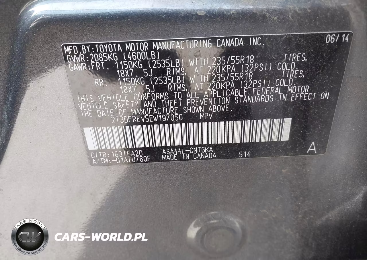 2014 Toyota Rav4 Limited VIN:2T3DFREV5EW197050 - 9