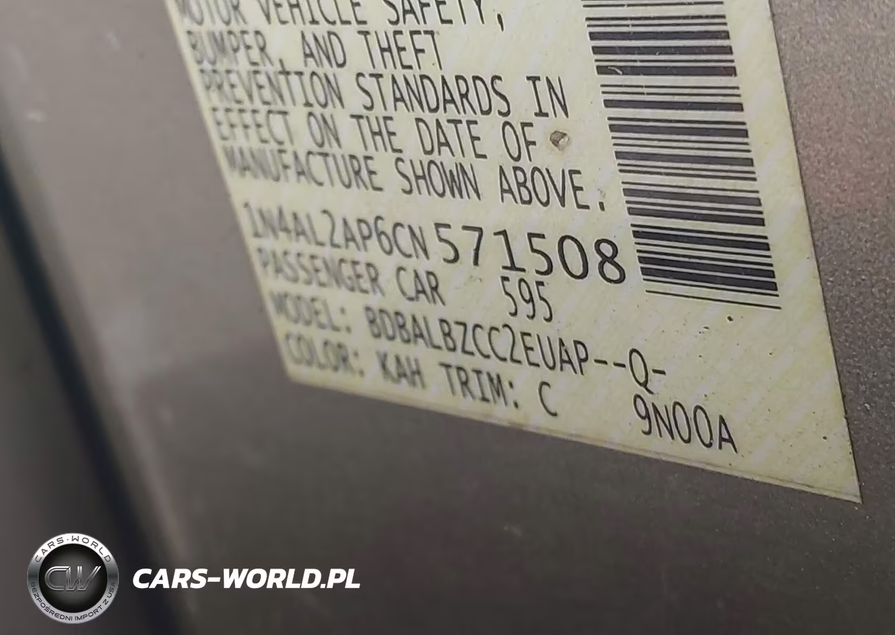 2012 Nissan Altima 2.5 S VIN:1N4AL2AP6CN571508 - 9