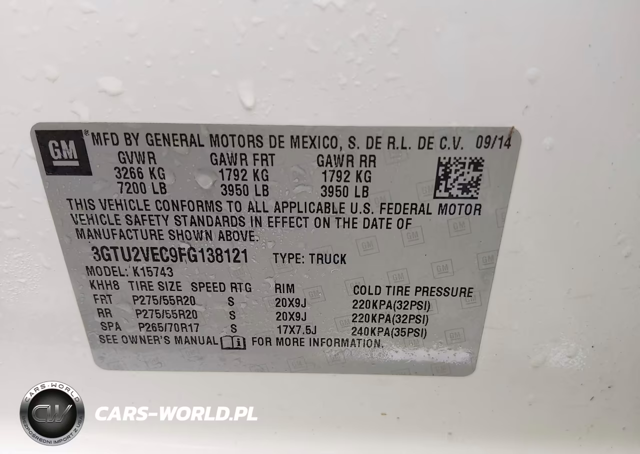 2015 GMC Sierra 1500 Slt VIN:3GTU2VEC9FG138121 - 9