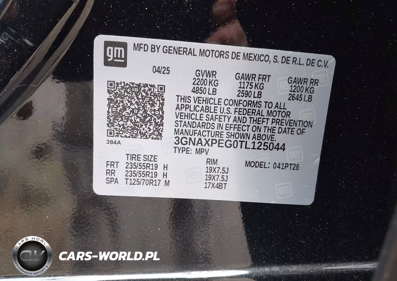 2026 Chevrolet Equinox Awd Lt VIN:3GNAXPEG0TL125044 - 9