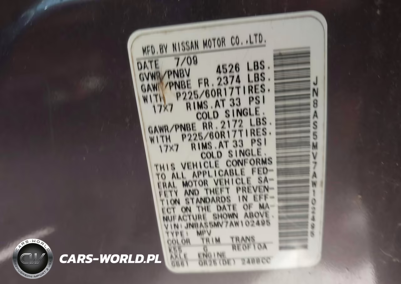 2010 Nissan Rogue Sl VIN:JN8AS5MV7AW102495 - 9