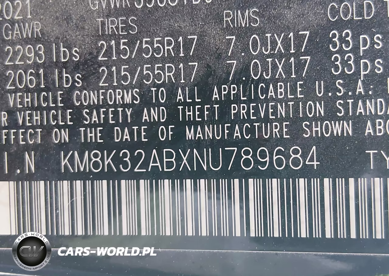2022 Hyundai Kona Sel VIN:KM8K32ABXNU789684 - 9