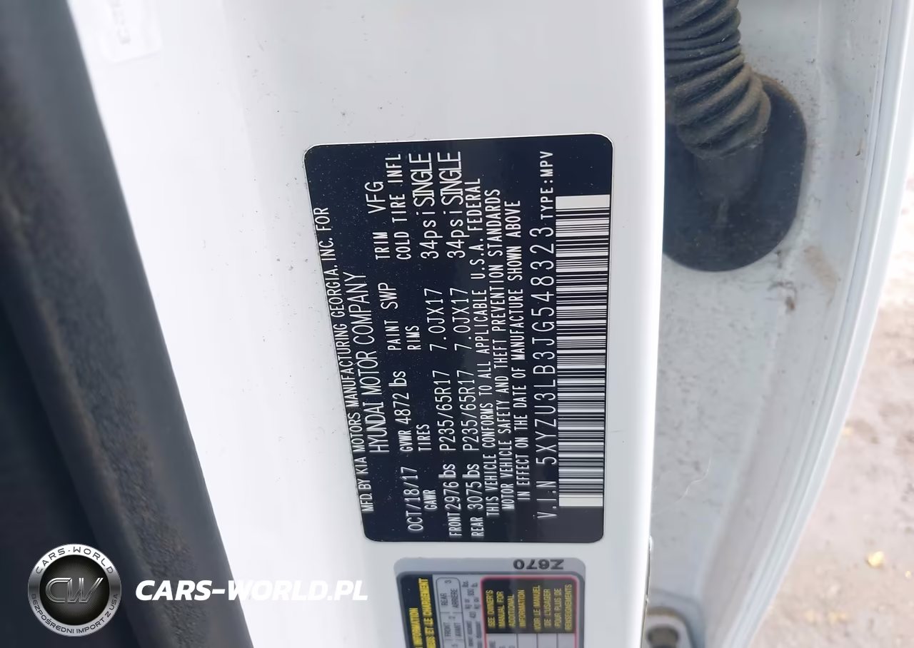 2018 Hyundai Santa Fe Sport 2.4L VIN:5XYZU3LB3JG548323 - 9