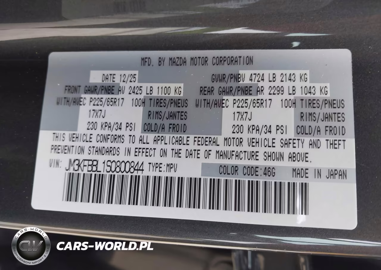 2025 Mazda Cx-5 2.5 S Select VIN:JM3KFBBL1S0800844 - 9