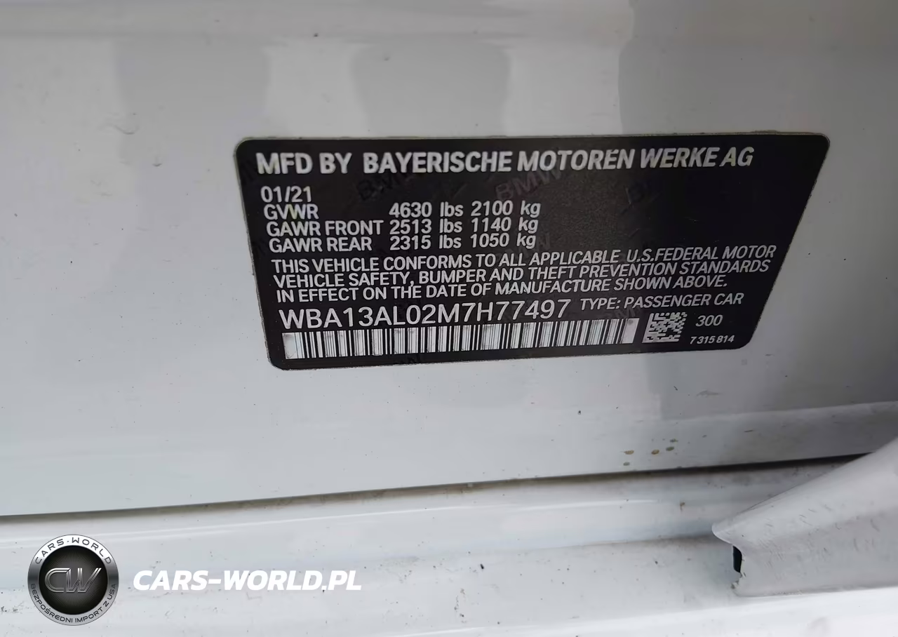 2021 BMW M235I Gran Coupe xDrive VIN:WBA13AL02M7H77497 - 9