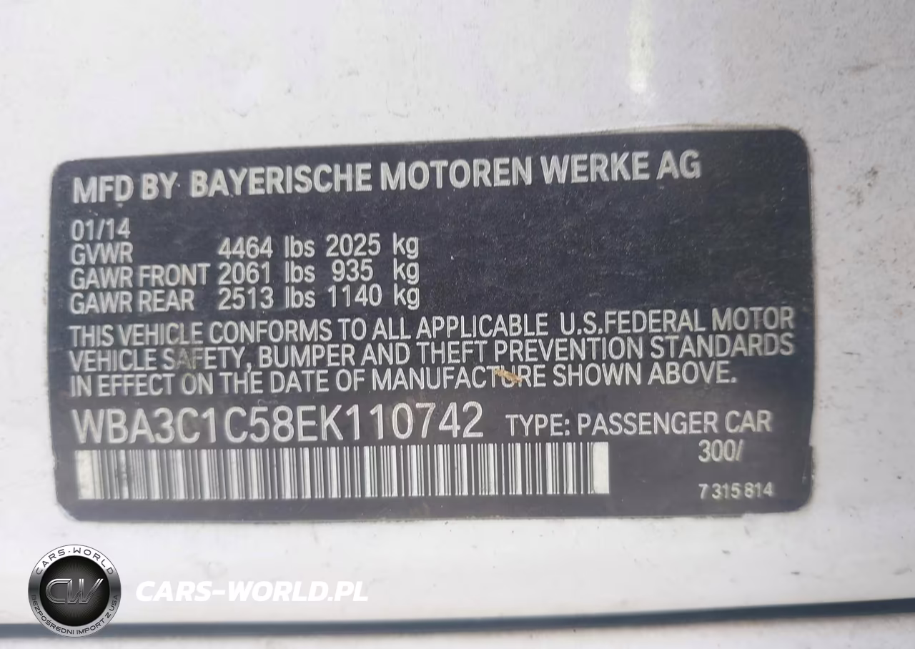 2014 BMW 328I VIN:WBA3C1C58EK110742 - 9