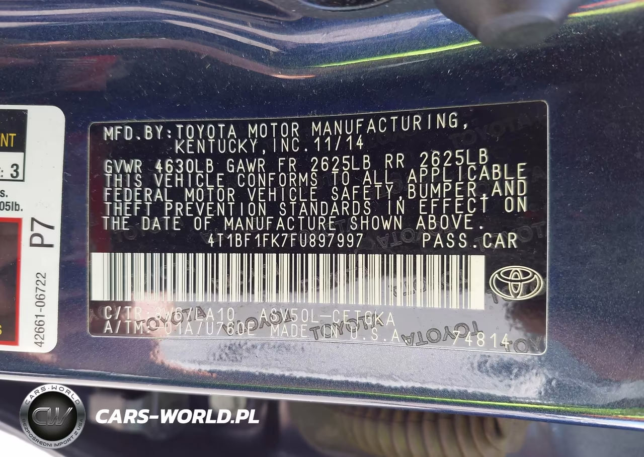 2015 Toyota Camry Le-Se-Xle-Xse VIN:4T1BF1FK7FU897997 - 9