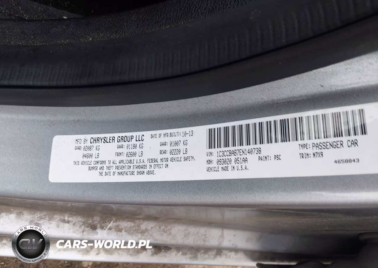 2014 Chrysler 200 Lx VIN:1C3CCBAB7EN140738 - 9