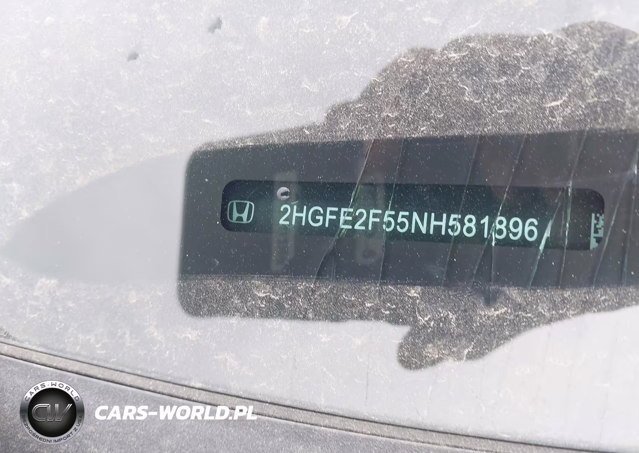 2022 Honda Civic Sport VIN:2HGFE2F55NH581896 - 9