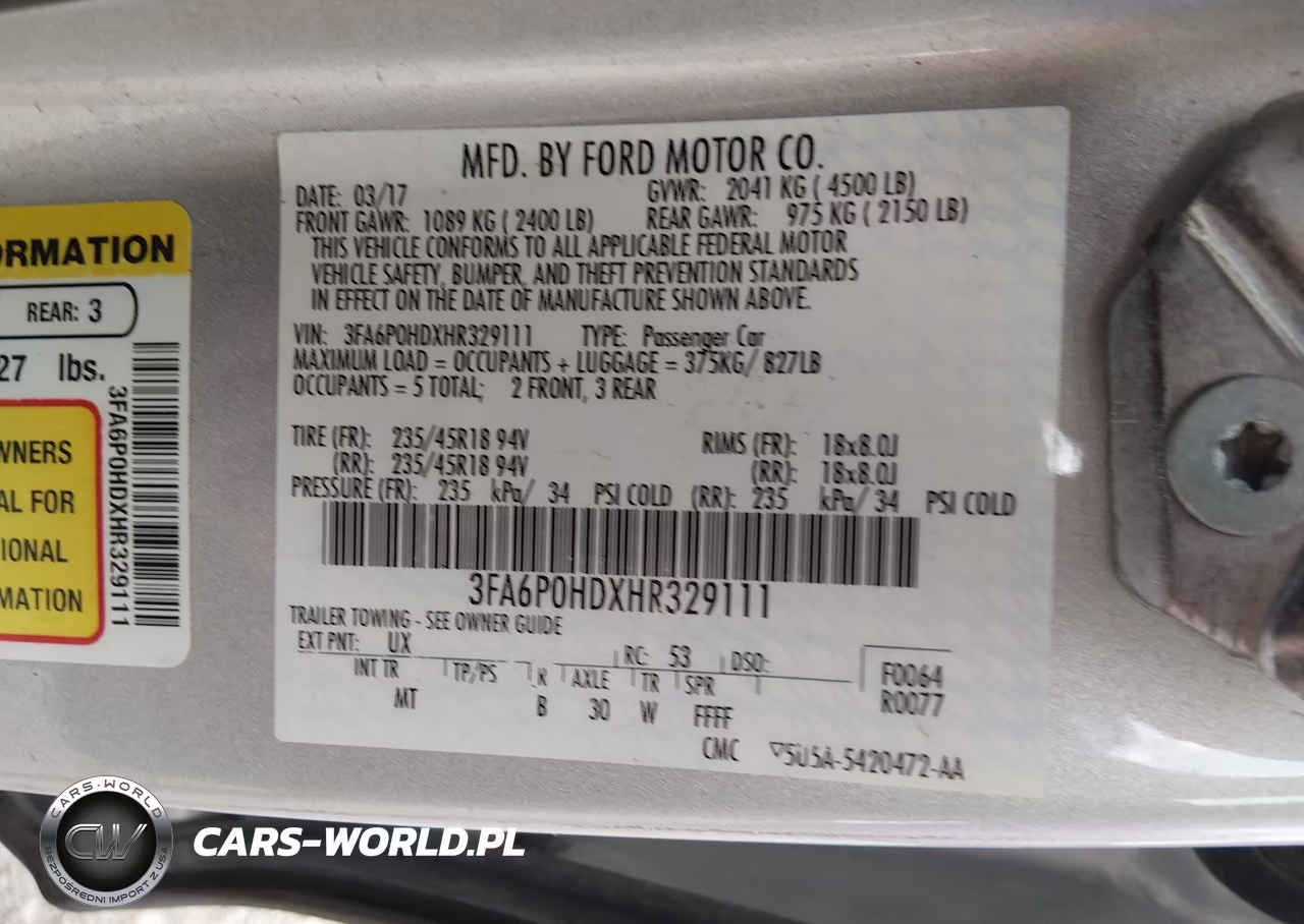 2017 Ford Fusion Se VIN:3FA6P0HDXHR329111 - 9