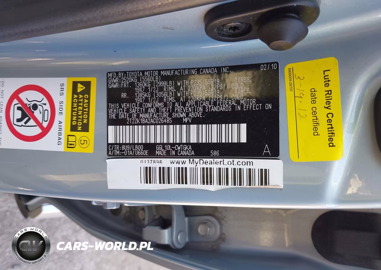 2010 Lexus Rx 350 VIN:2T2ZK1BA2AC026485 - 9