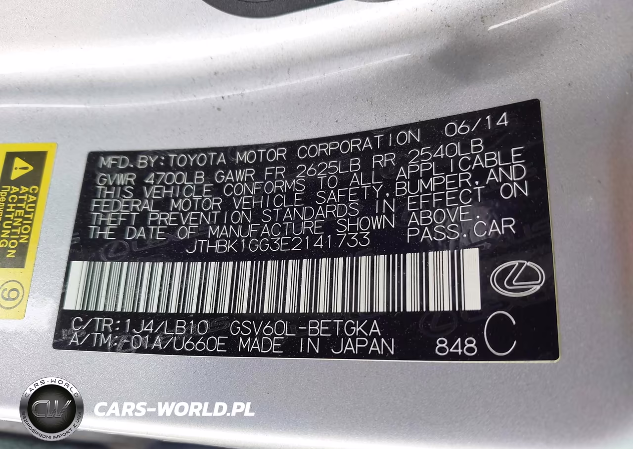 2014 Lexus Es 350 VIN:JTHBK1GG3E2141733 - 9