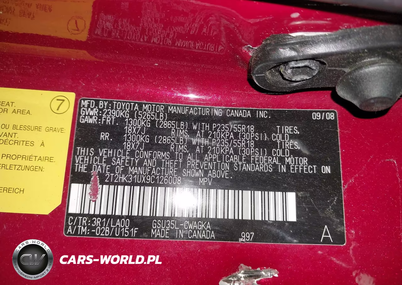 2009 Lexus Rx 350 VIN:2T2HK31UX9C126008 - 9