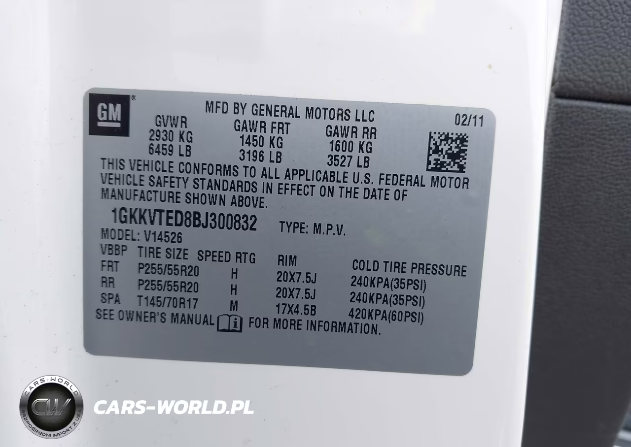 2011 GMC Acadia Denali VIN:1GKKVTED8BJ300832 - 9