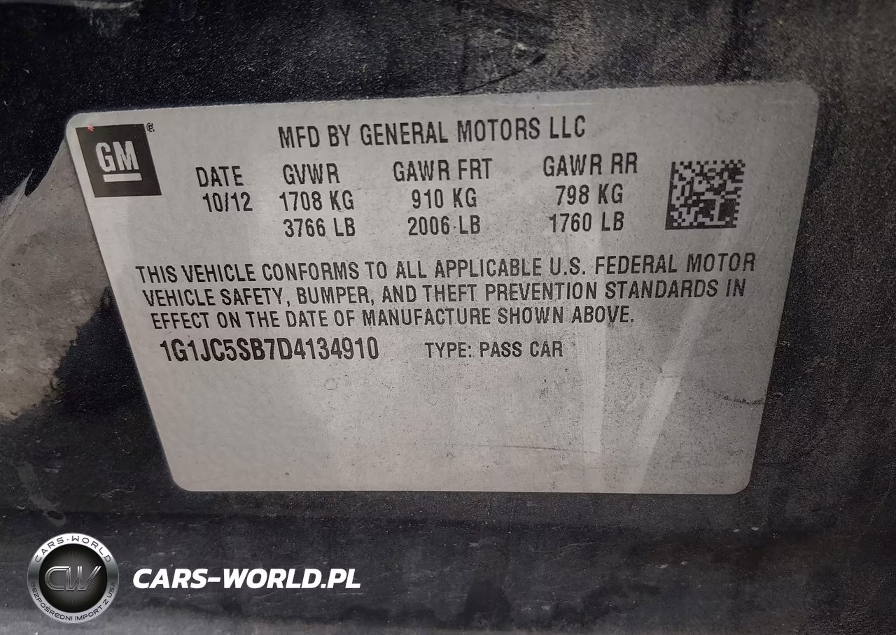 2013 Chevrolet Sonic Lt Auto VIN:1G1JC5SB7D4134910 - 9