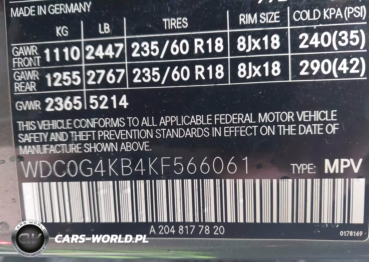2019 Mercedes-Benz Glc 300 4Matic VIN:WDC0G4KB4KF566061 - 9
