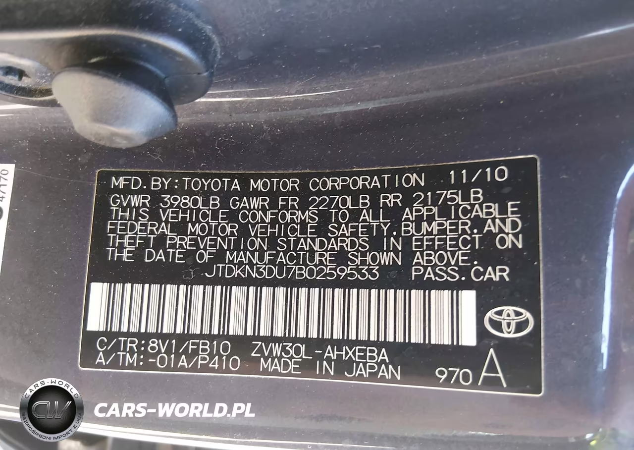 2011 Toyota Prius Three VIN:JTDKN3DU7B0259533 - 9
