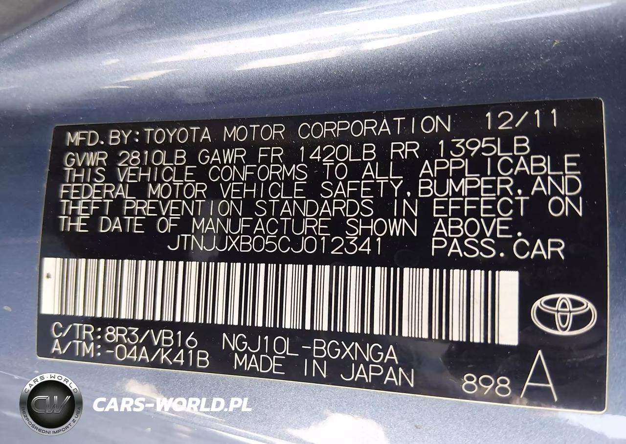 2012 Scion Iq VIN:JTNJJXB05CJ012341 - 9