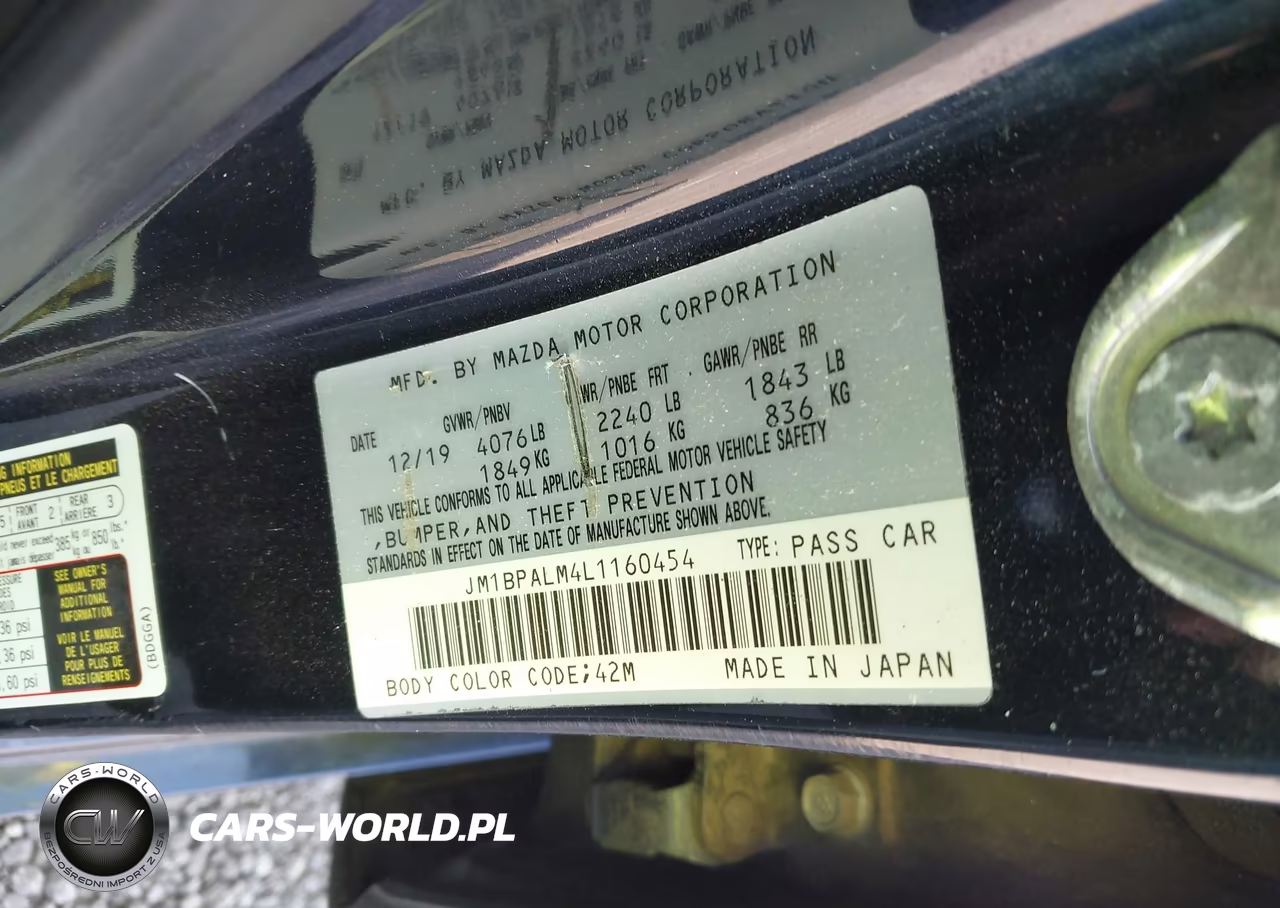 2020 Mazda Mazda3 VIN:JM1BPALM4L1160454 - 9