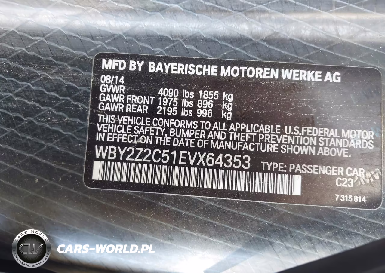 2014 BMW I8 VIN:WBY2Z2C51EVX64353 - 9