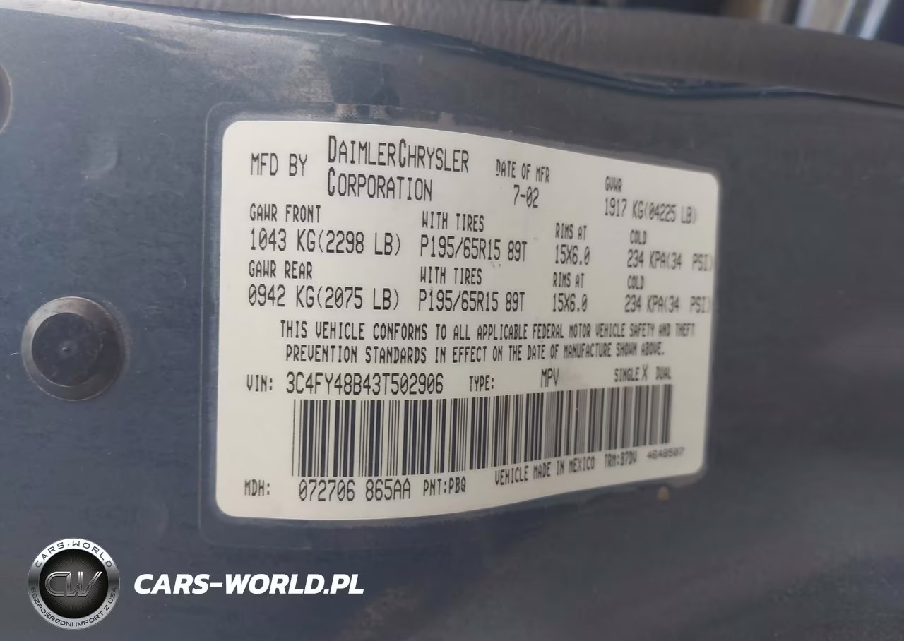 2003 Chrysler Pt Cruiser VIN:3C4FY48B43T502906 - 9