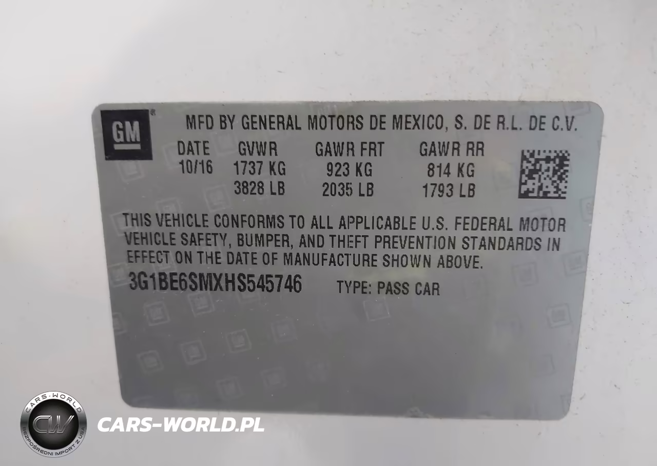 2017 Chevrolet Cruze Lt Auto VIN:3G1BE6SMXHS545746 - 9