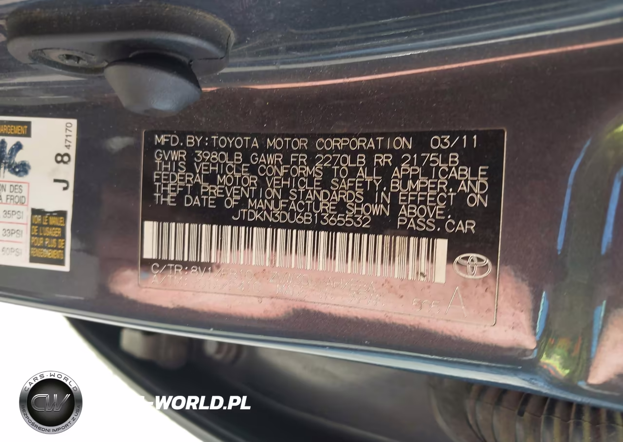 2011 Toyota Prius Three VIN:JTDKN3DU6B1365532 - 9