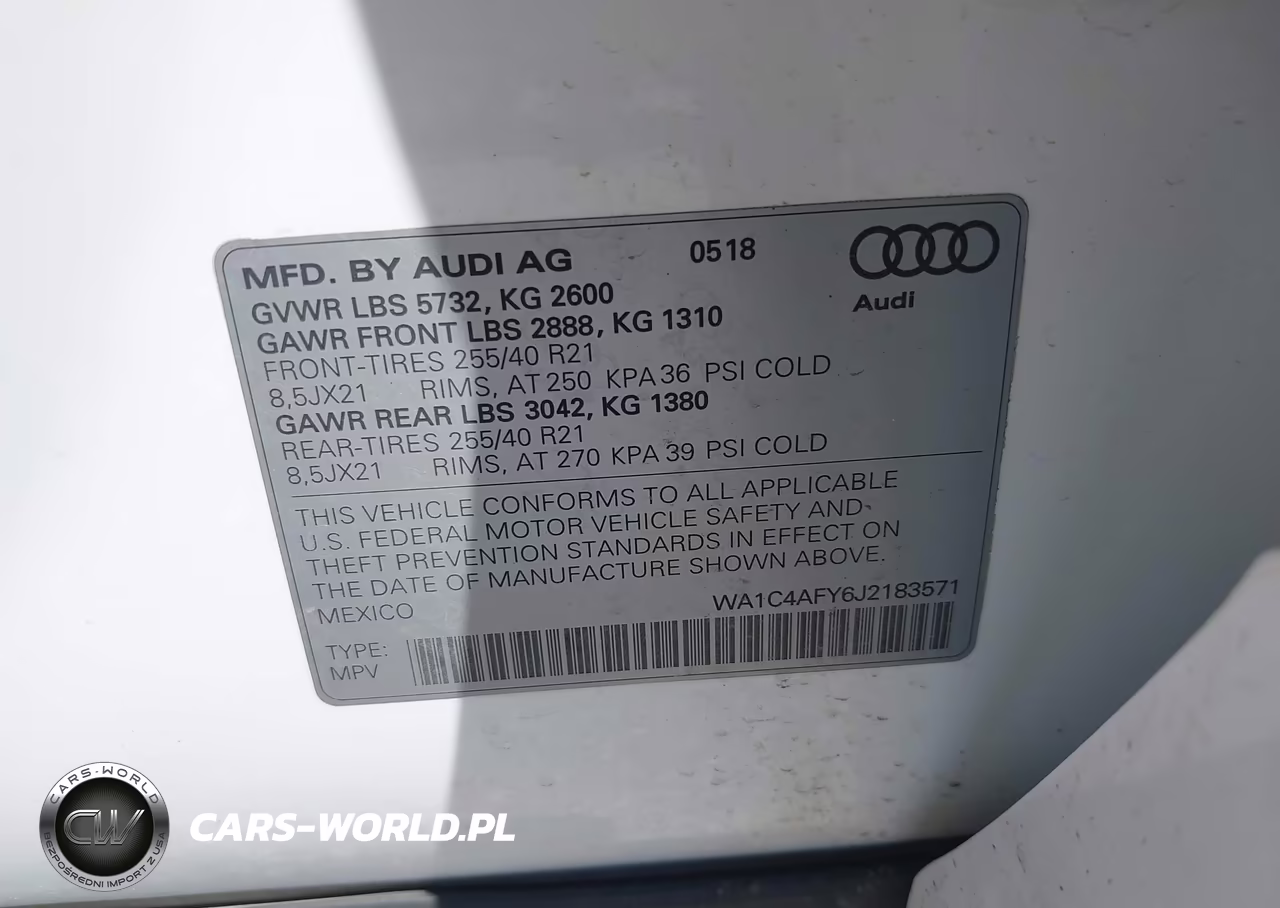 2018 Audi Sq5 3.0T Premium Plus VIN:WA1C4AFY6J2183571 - 9
