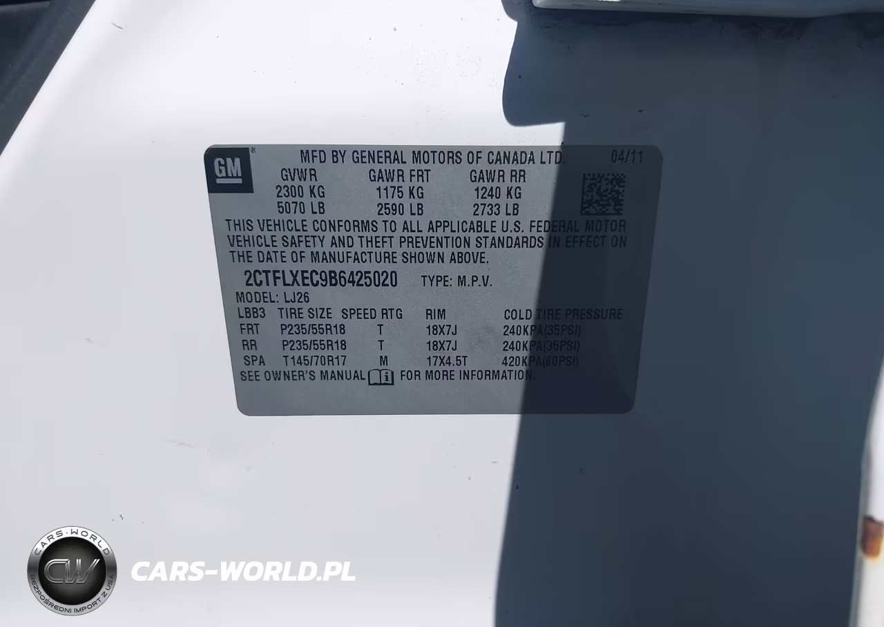 2011 GMC Terrain Slt-2 VIN:2CTFLXEC9B6425020 - 9