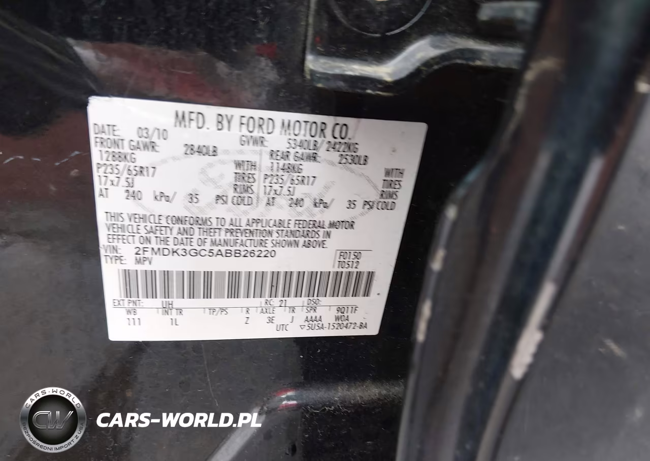 2010 Ford Edge Se VIN:2FMDK3GC5ABB26220 - 9