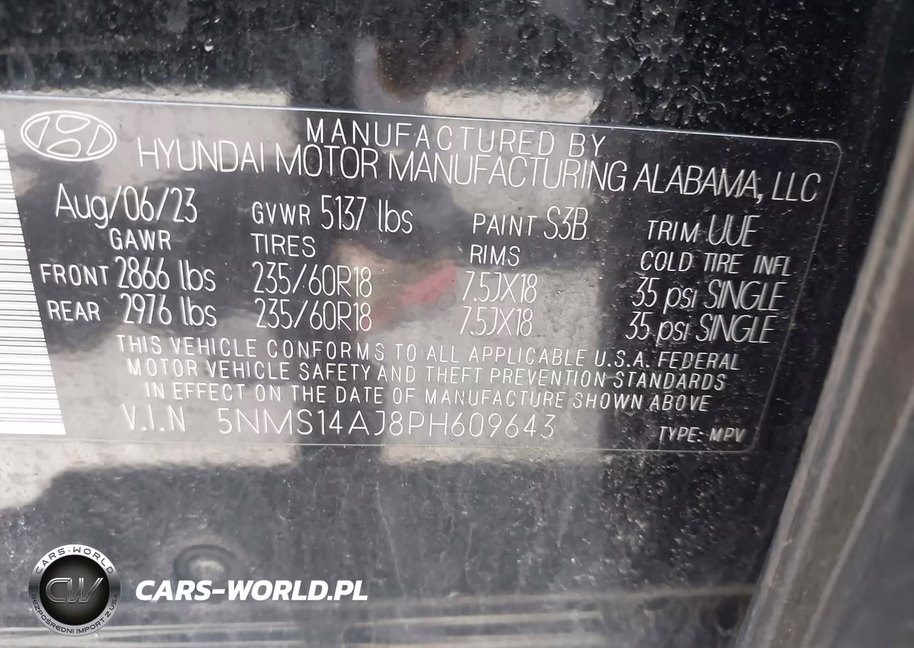 2023 Hyundai Santa Fe Se VIN:5NMS14AJ8PH609643 - 9