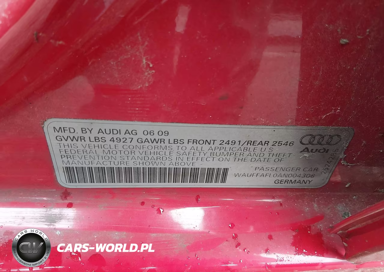 2010 Audi A4 2.0T Premium VIN:WAUFFAFL0AN004308 - 9
