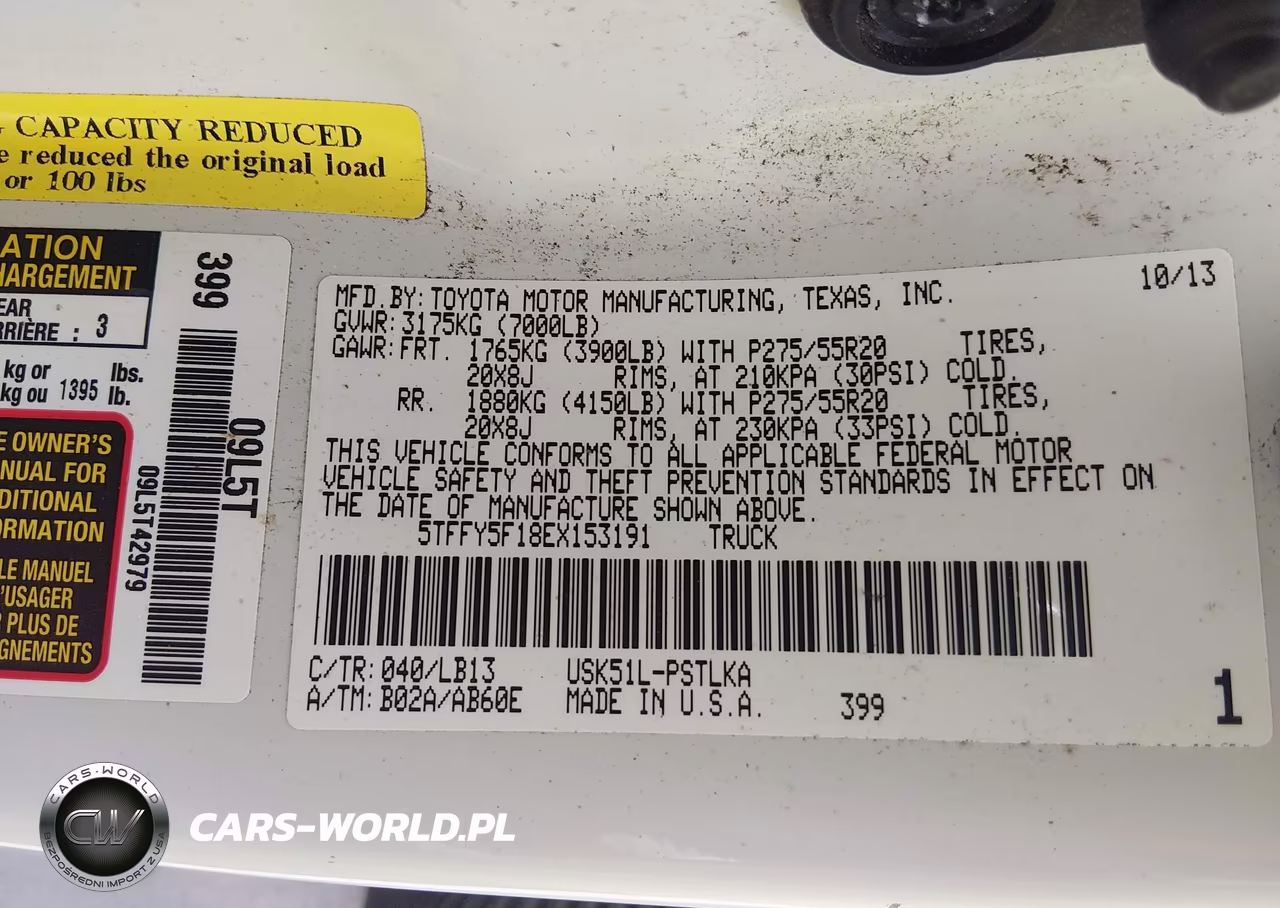 2014 Toyota Tundra Limited 5.7L V8 VIN:5TFFY5F18EX153191 - 9
