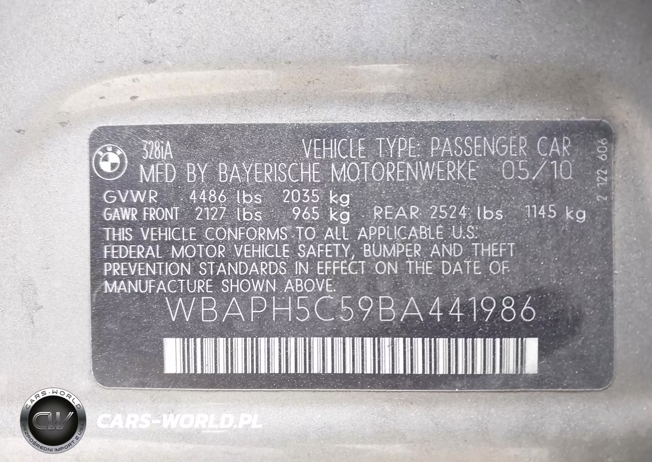 2011 BMW 328I VIN:WBAPH5C59BA441986 - 9