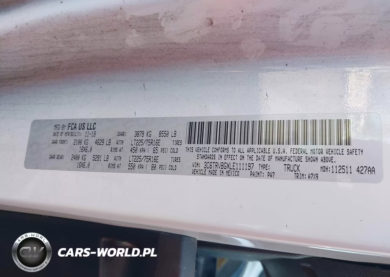 2020 Ram Promaster 1500 High Roof 136 Wb VIN:3C6TRVBGXLE111197 - 9