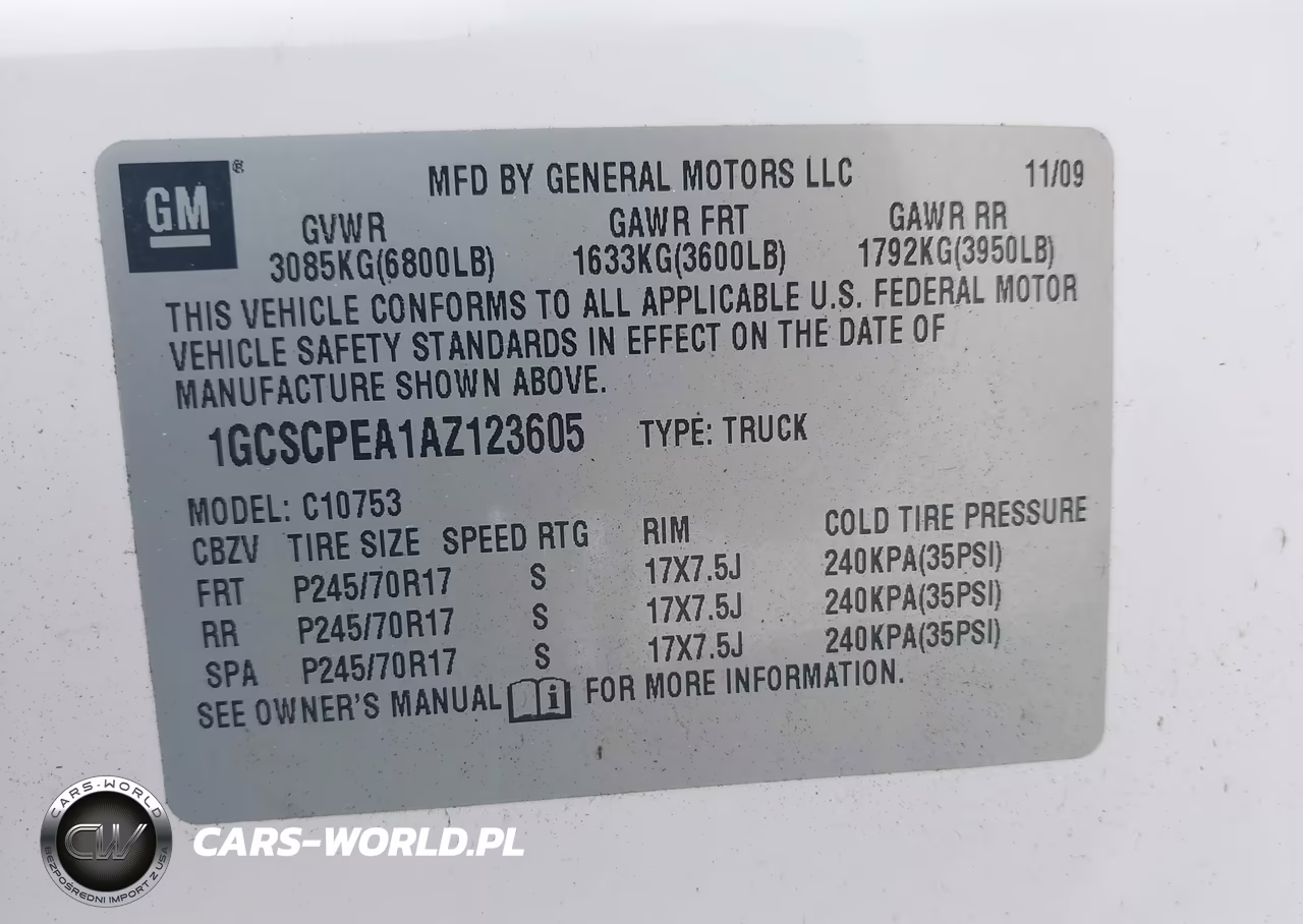 2010 Chevrolet Silverado 1500 Work Truck VIN:1GCSCPEA1AZ123605 - 9