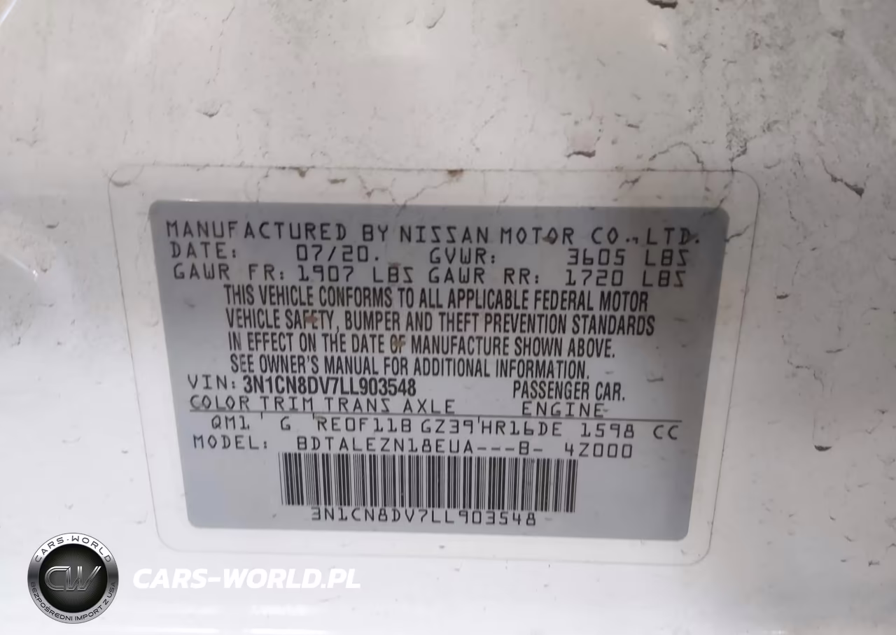 2020 Nissan Versa S Xtronic Cvt VIN:3N1CN8DV7LL903548 - 9