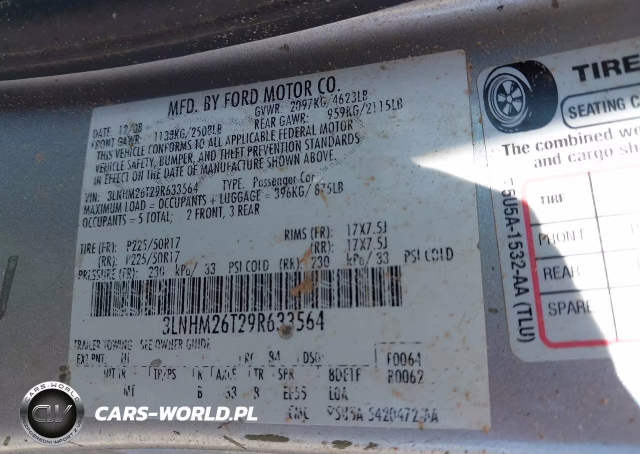 2009 Lincoln Mkz VIN:3LNHM26T29R633564 - 9