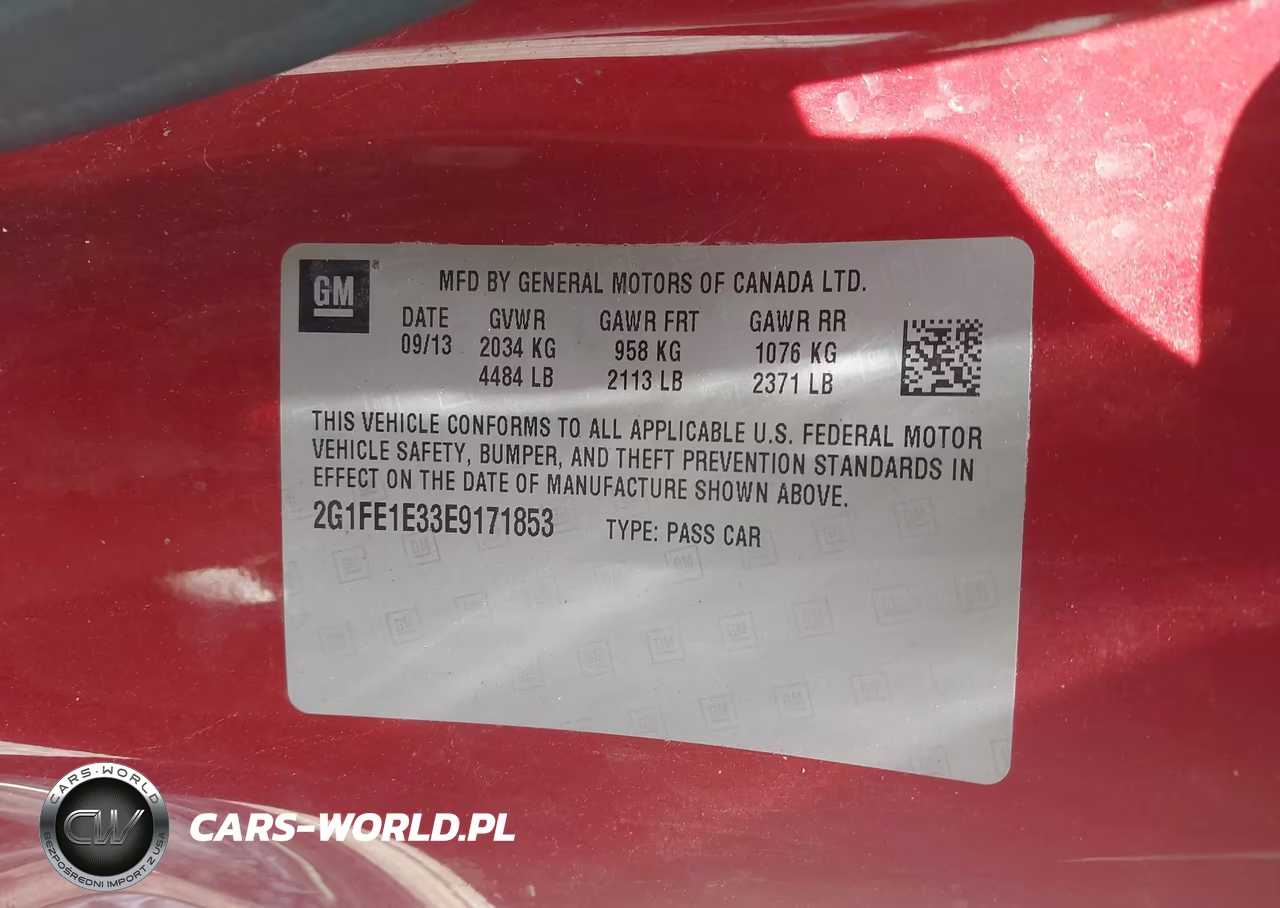 2014 Chevrolet Camaro 1Ls VIN:2G1FE1E33E9171853 - 9