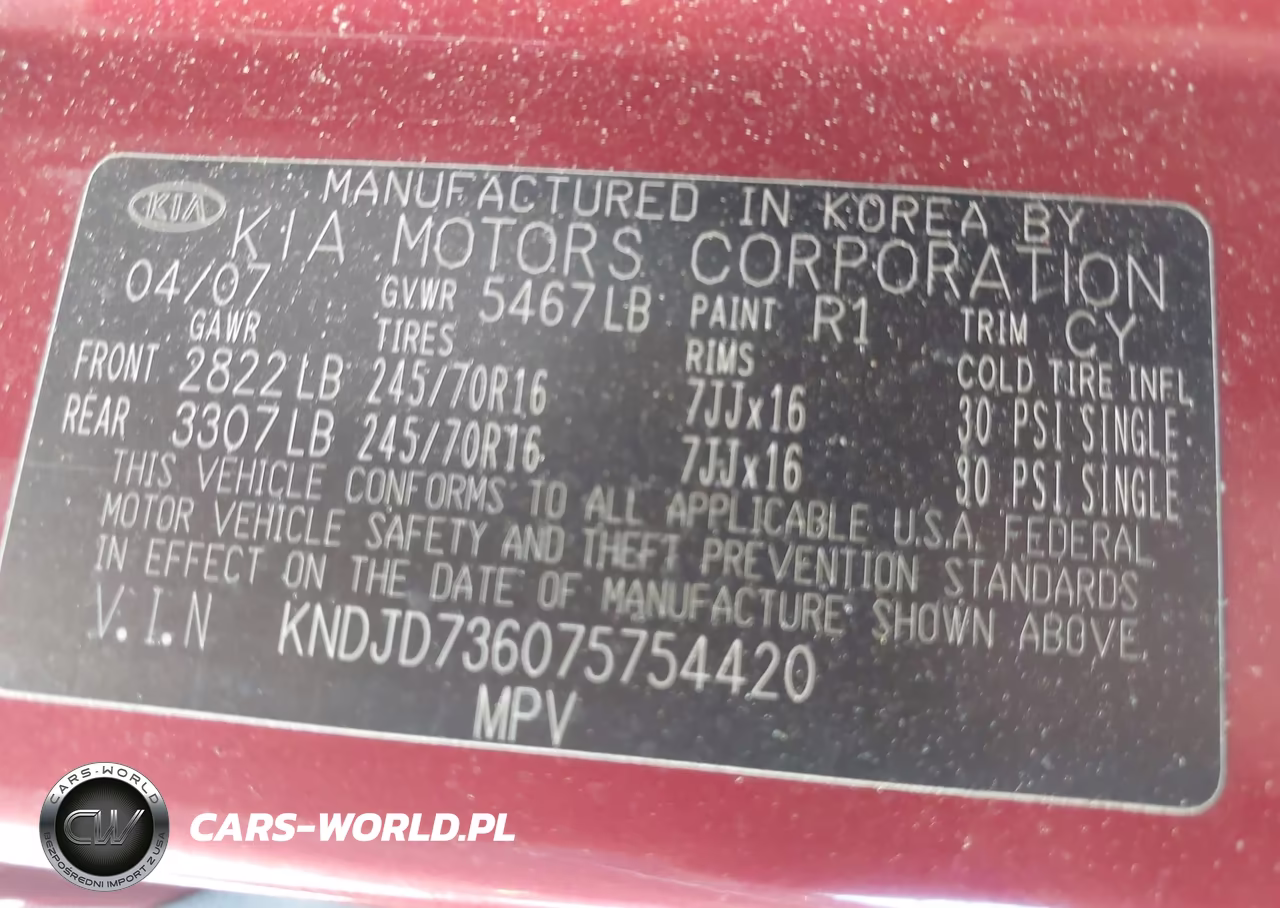 2007 Kia Sorento Lx VIN:KNDJD736075754420 - 9