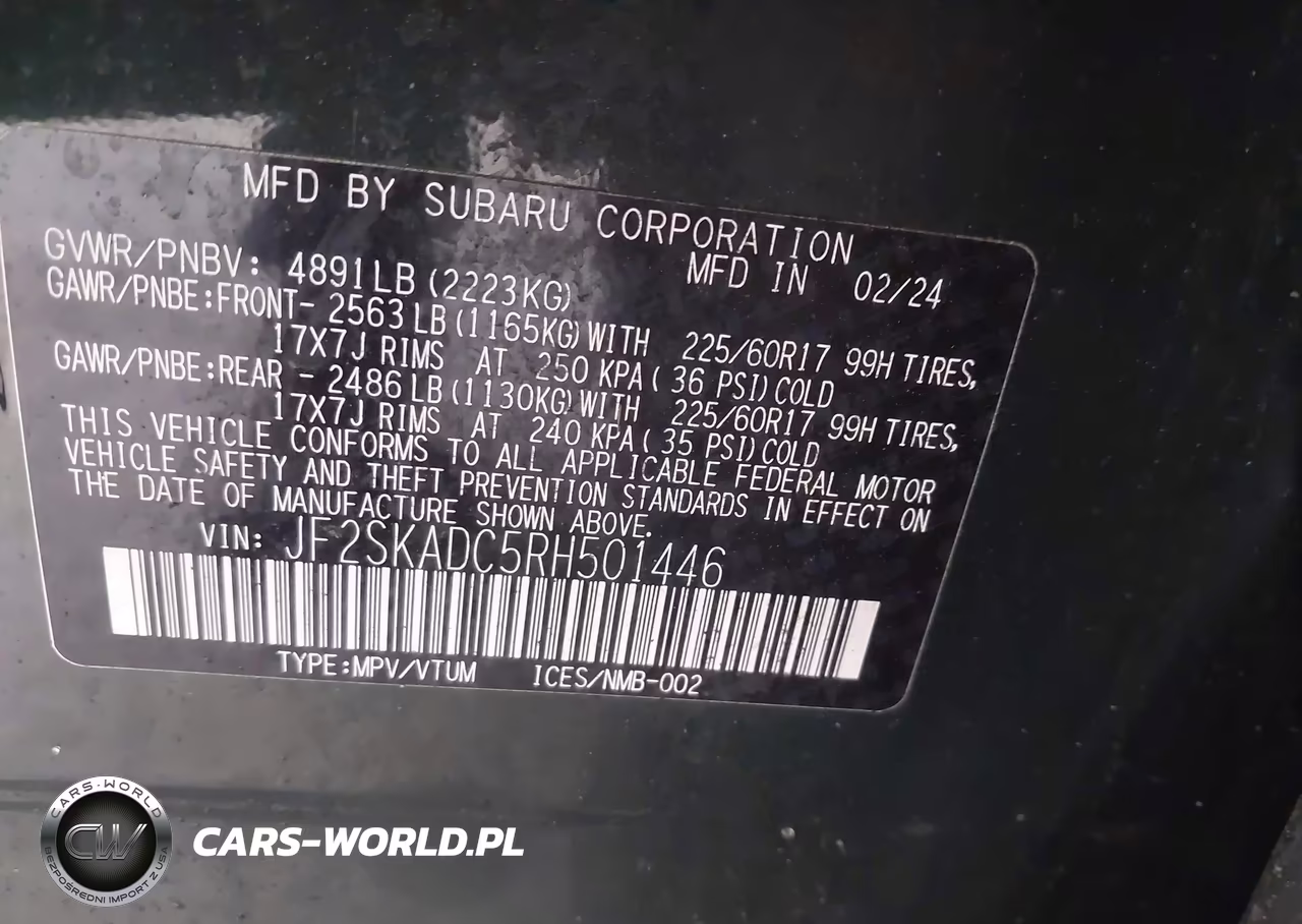 2024 Subaru Forester Premium VIN:JF2SKADC5RH501446 - 9