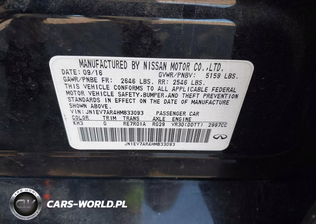 2017 Infiniti Q50 3.0T Premium VIN:JN1EV7AR4HM833093 - 9