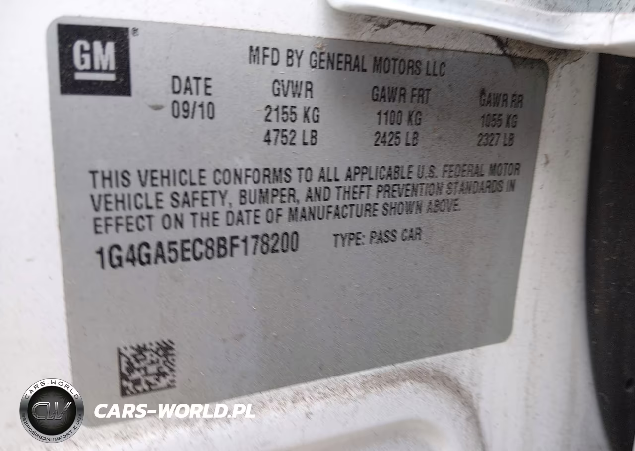 2011 Buick Lacrosse Cx VIN:1G4GA5EC8BF178200 - 9